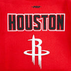 NBA HOUSTON ROCKETS RETRO CLASSIC BLOUSON COLLÉGIAL EN LAINE À BORDS CÔTELÉS POUR GARÇON JUNIOR (ROUGE/NOIR)