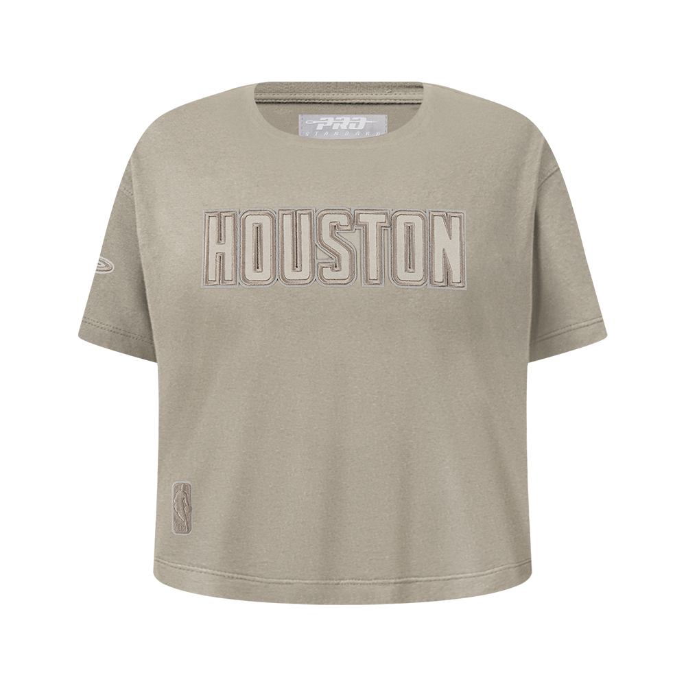 NBA HOUSTON ROCKETS NEUTRAL BIG GIRL'S SS BOXY TEE (TAUPE)