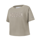 NBA HOUSTON ROCKETS NEUTRAL BIG GIRL'S SS BOXY TEE (TAUPE)
