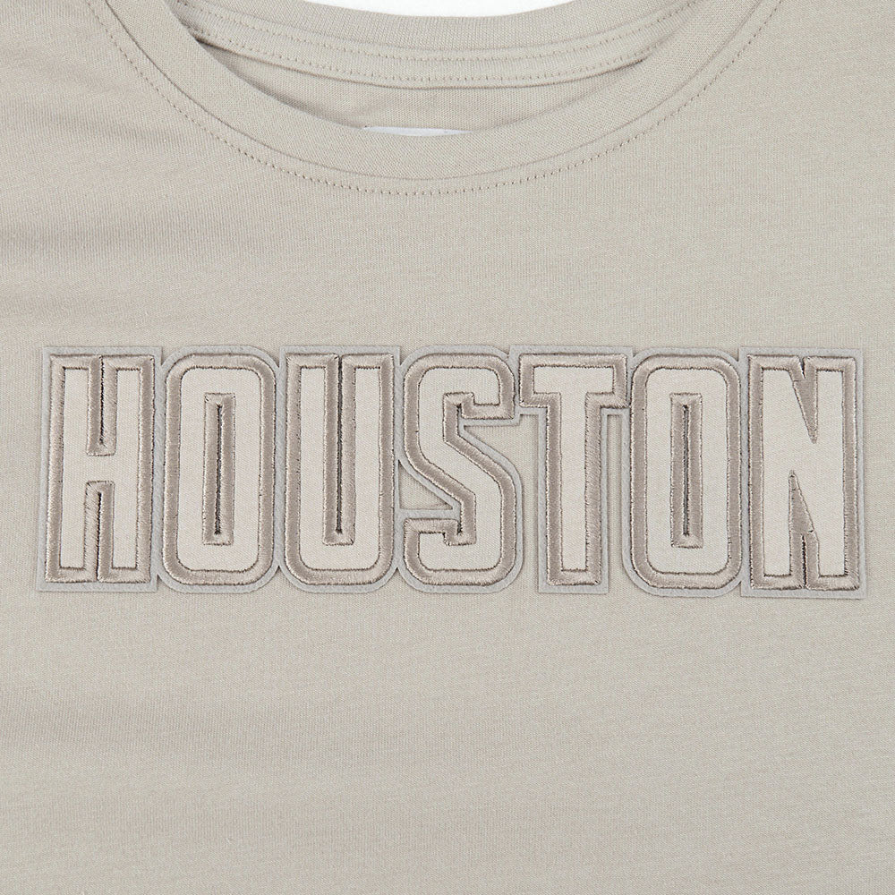 NBA HOUSTON ROCKETS NEUTRAL BIG GIRL'S SS BOXY TEE (TAUPE)