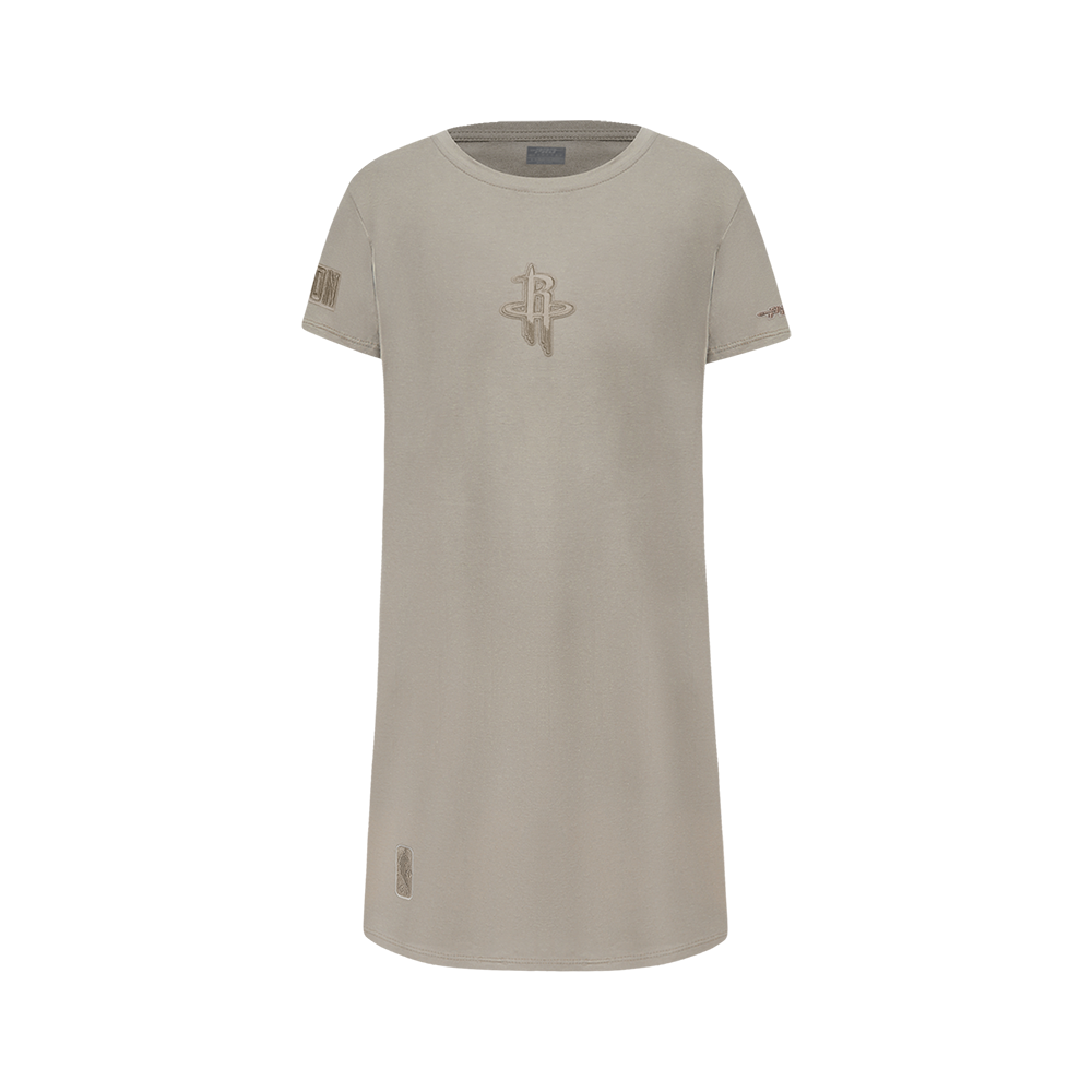 NBA HOUSTON ROCKETS NEUTRAL BIG GIRL'S TEE DRESS (TAUPE)