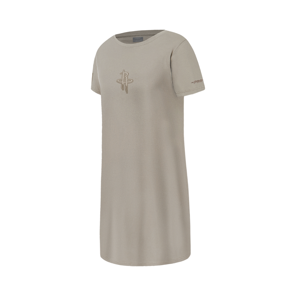 NBA HOUSTON ROCKETS NEUTRAL BIG GIRL'S TEE DRESS (TAUPE)
