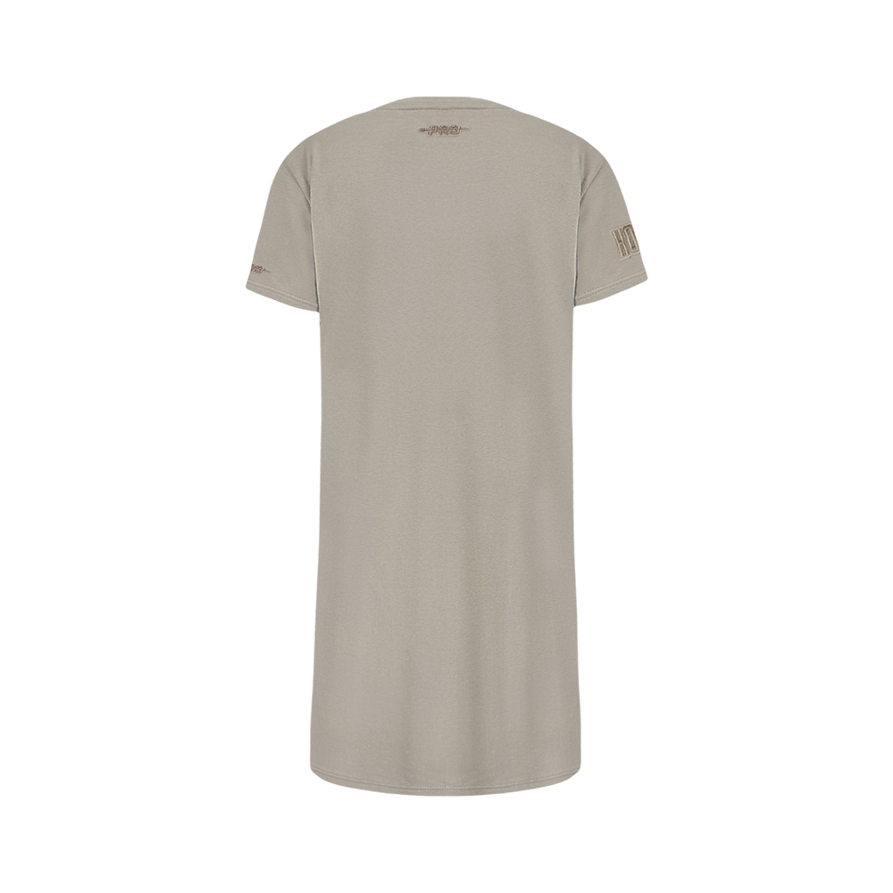 NBA HOUSTON ROCKETS NEUTRAL BIG GIRL'S TEE DRESS (TAUPE)