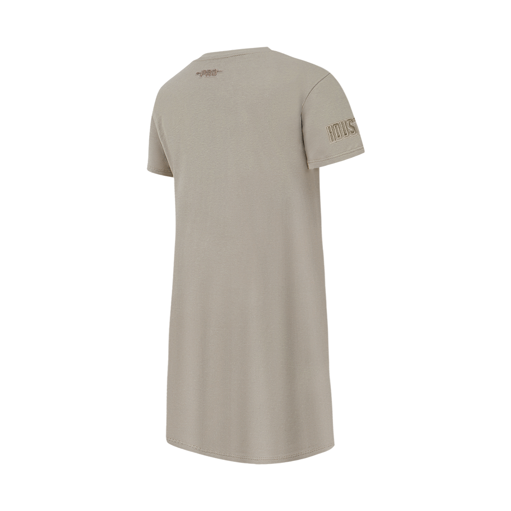 NBA HOUSTON ROCKETS NEUTRAL BIG GIRL'S TEE DRESS (TAUPE)