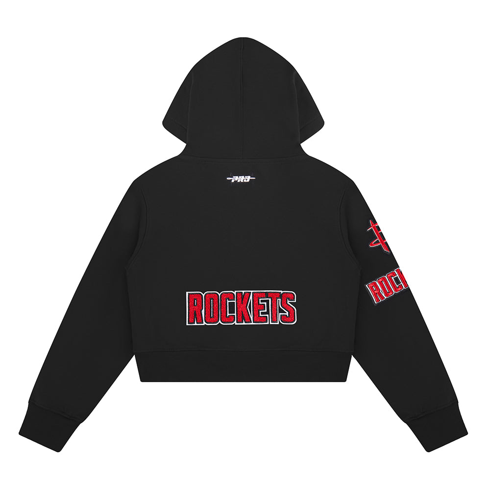 NBA HOUSTON ROCKETS CLASSIC BIG GIRL'S FLC FZ HOODIE (BLACK)