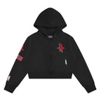 NBA HOUSTON ROCKETS CLASSIC BIG GIRL'S FLC FZ HOODIE (BLACK)