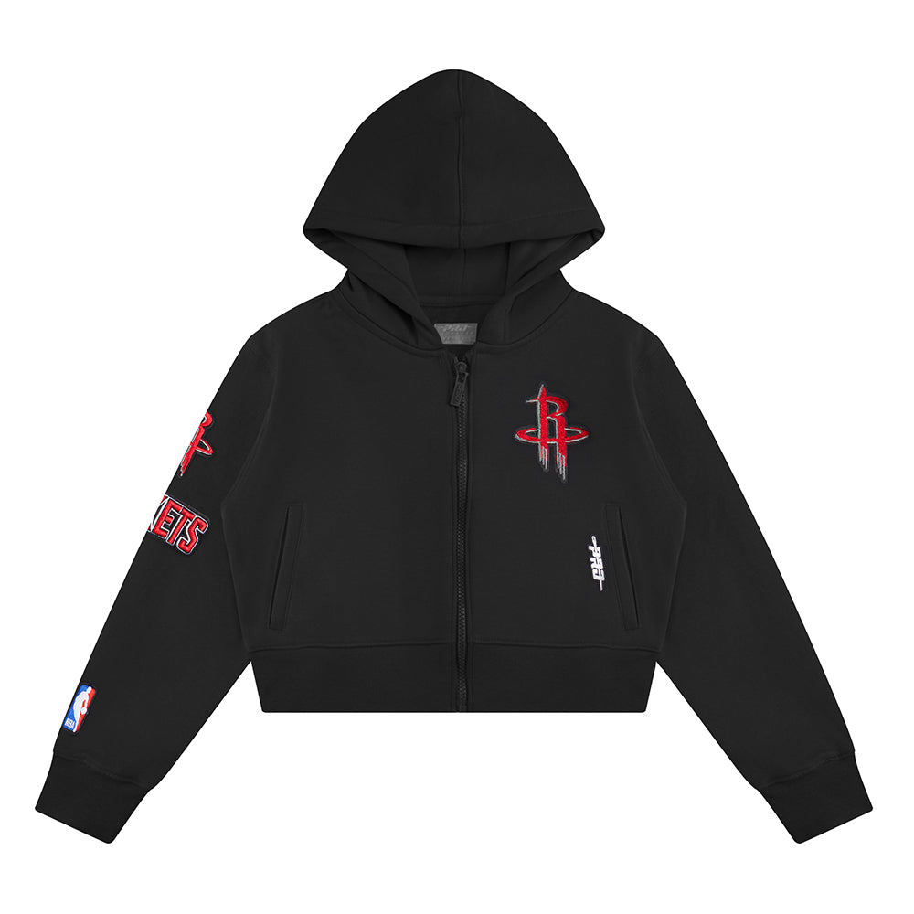 NBA HOUSTON ROCKETS CLASSIC BIG GIRL'S FLC FZ HOODIE (BLACK)