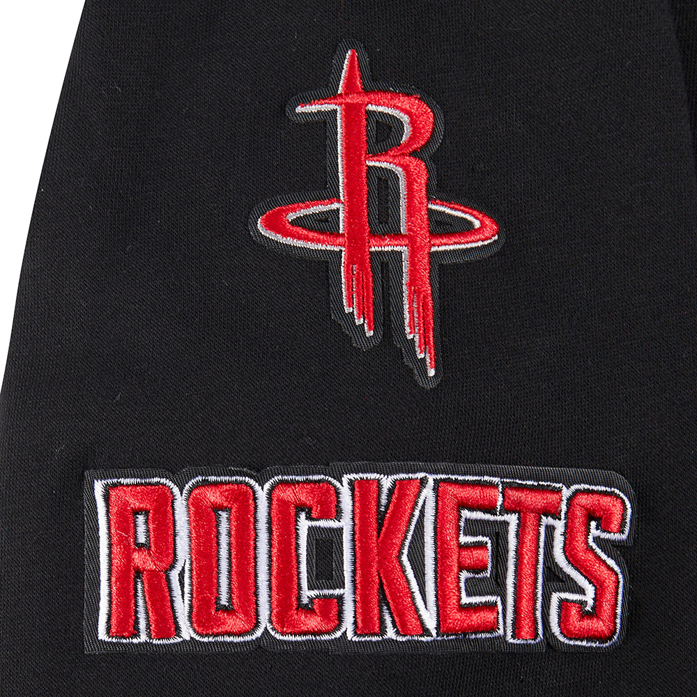 NBA HOUSTON ROCKETS CLASSIC BIG GIRL'S FLC FZ HOODIE (BLACK)