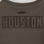 NBA HOUSTON ROCKETS NEUTRAL CHANDAIL À COL ROND EN MOLLETON POUR FILLE JUNIOR (TAUPE FONCÉ)