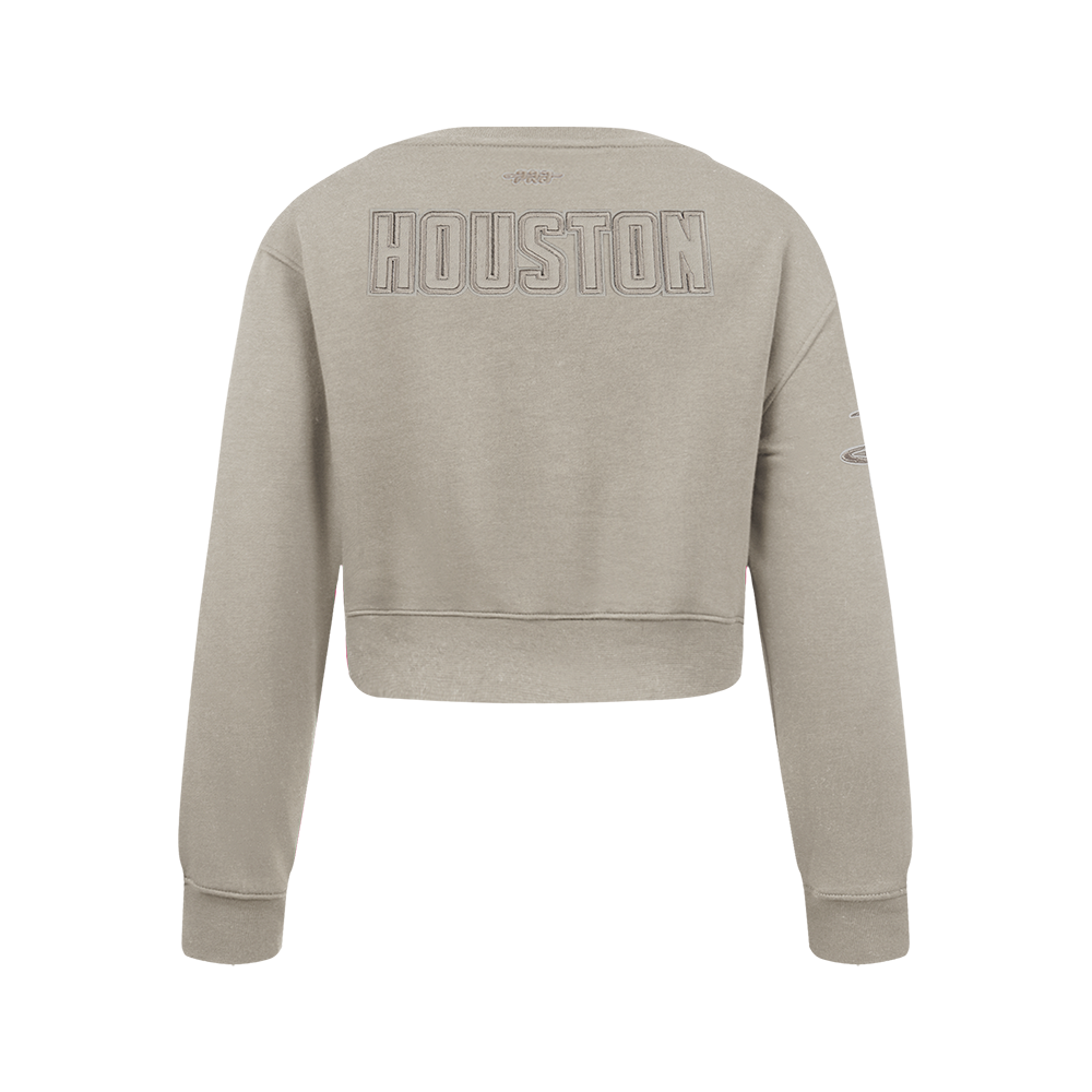 NBA HOUSTON ROCKETS NEUTRAL CHANDAIL À COL ROND EN MOLLETON POUR FILLE JUNIOR (TAUPE)