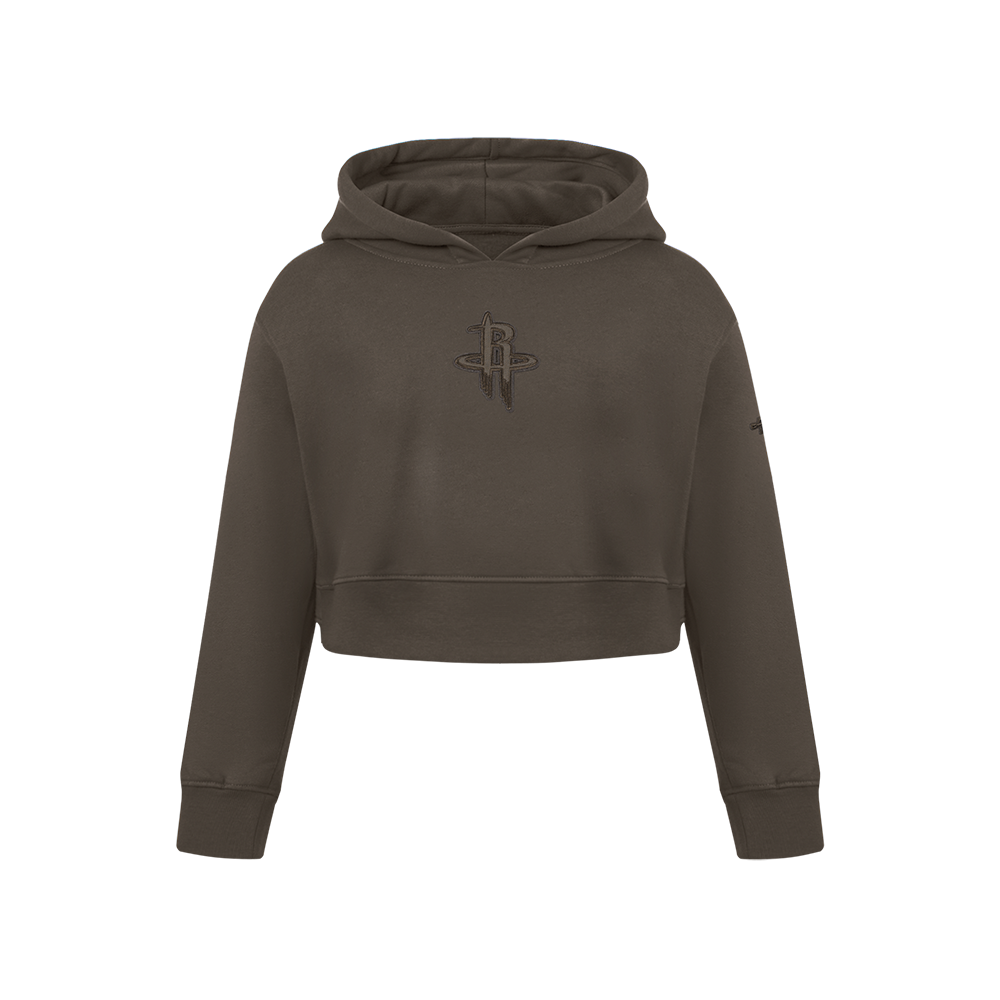 NBA HOUSTON ROCKETS NEUTRAL CHANDAIL À CAPUCHON EN MOLLETON POUR FILLE JUNIOR (TAUPE FONCÉ)