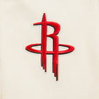 NBA HOUSTON ROCKETS RETRO CLASSIC BIG GIRL'S RIB FLC CREWNECK (EGGSHELL/ RED)
