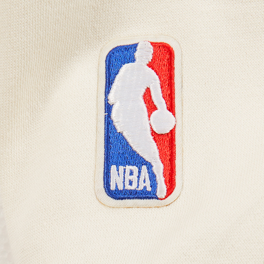 NBA HOUSTON ROCKETS RETRO CLASSIC BIG GIRL'S RIB FLC CREWNECK (EGGSHELL/ RED)