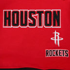 NBA HOUSTON ROCKETS RETRO CLASSIC CHANDAIL À COL ROND EN MOLLETON CÔTELÉ POUR FILLE JUNIOR (ROUGE/NOIR)