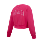 NBA HOUSTON ROCKETS TRIPLE PINK BIG GIRL'S FLC CREWNECK (BEETROOT PURPLE)