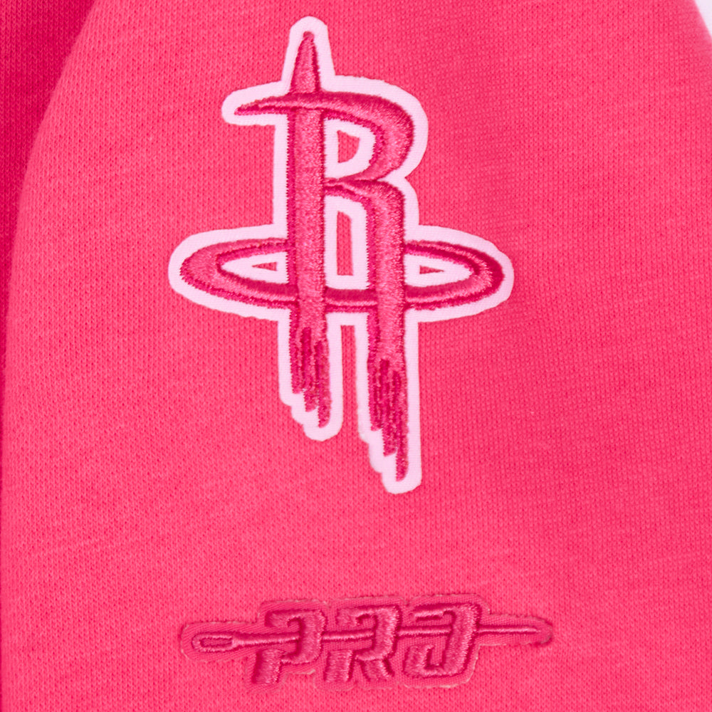 NBA HOUSTON ROCKETS TRIPLE PINK BIG GIRL'S FLC CREWNECK (BEETROOT PURPLE)