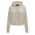 NBA HOUSTON ROCKETS NEUTRAL WOMEN'S CROPPED PULLOVER HOODIE (TAUPE)