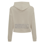 NBA HOUSTON ROCKETS NEUTRAL WOMEN'S CROPPED PULLOVER HOODIE (TAUPE)
