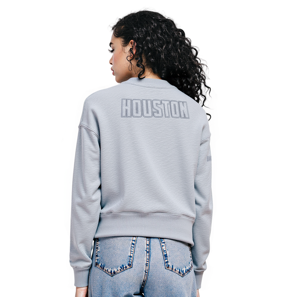 NBA HOUSTON ROCKETS NEUTRAL CHANDAIL À COL ROND POUR FEMME (GRIS CHINÉ FONCÉ)