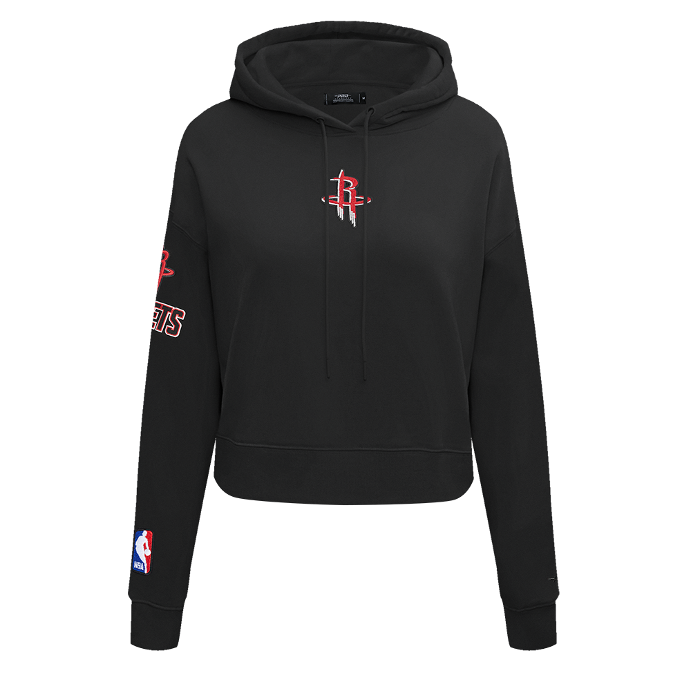 NBA HOUSTON ROCKETS CLASSIC CHANDAIL À CAPUCHON COURT EN MOLLETON POUR FEMME (NOIR)