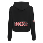 NBA HOUSTON ROCKETS CLASSIC CHANDAIL À CAPUCHON COURT EN MOLLETON POUR FEMME (NOIR)
