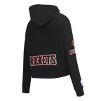NBA HOUSTON ROCKETS CLASSIC CHANDAIL À CAPUCHON COURT EN MOLLETON POUR FEMME (NOIR)
