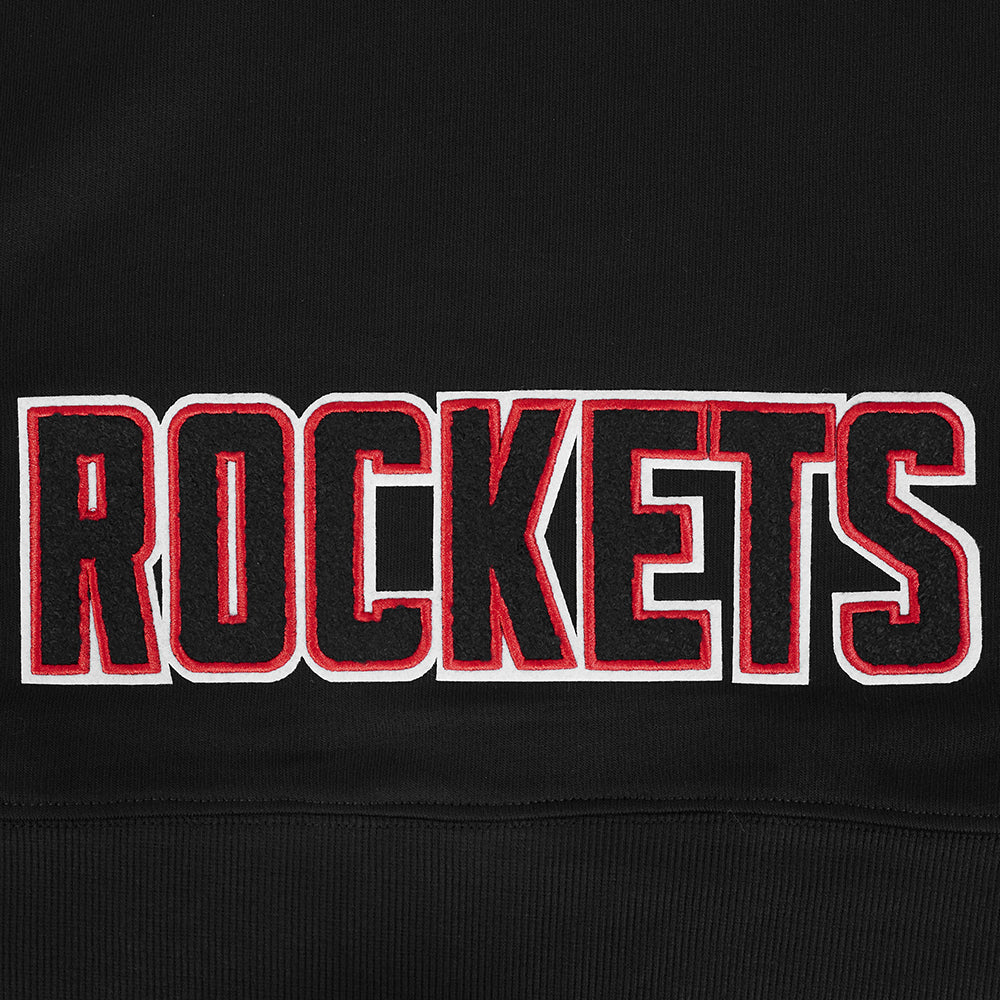 NBA HOUSTON ROCKETS CLASSIC CHANDAIL À CAPUCHON COURT EN MOLLETON POUR FEMME (NOIR)