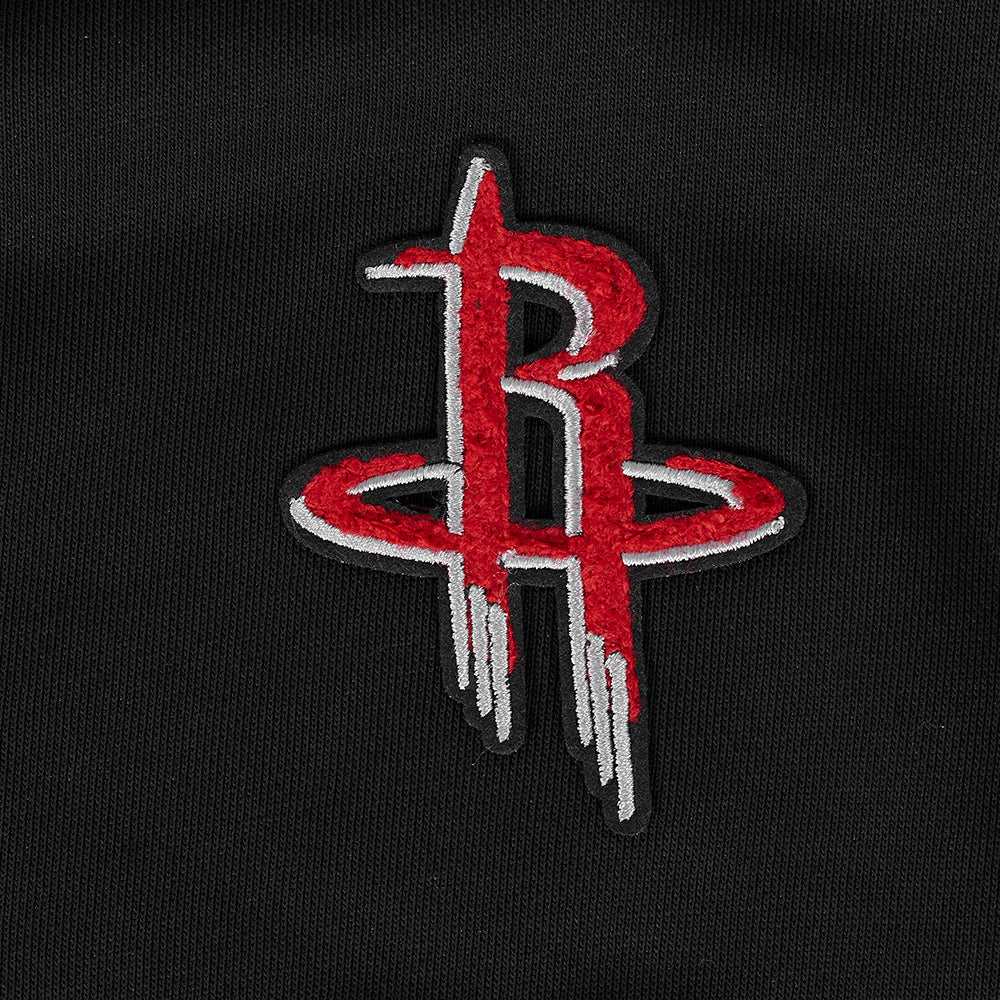 NBA HOUSTON ROCKETS CLASSIC CHANDAIL À CAPUCHON COURT EN MOLLETON POUR FEMME (NOIR)