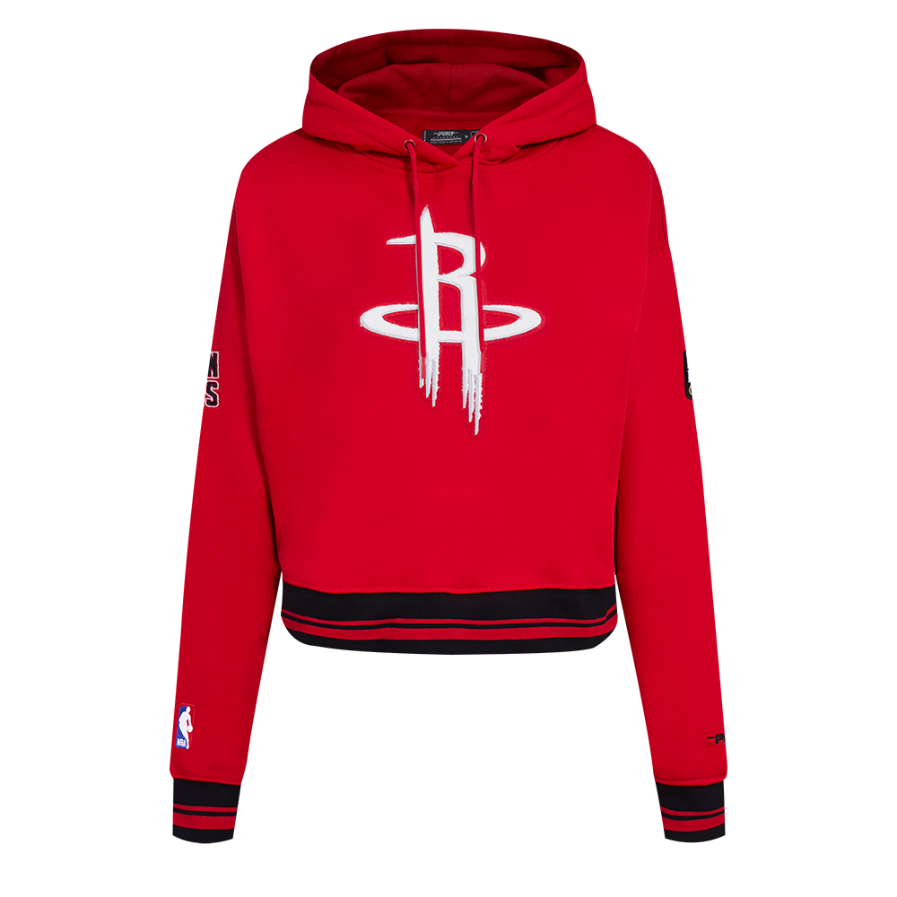 NBA HOUSTON ROCKETS RETRO CLASSIC CHANDAIL À CAPUCHON COURT POUR FEMME (ROUGE/NOIR)
