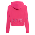 NBA HOUSTON ROCKETS CHANDAIL À CAPUCHON TRIPLE ROSE COURT EN MOLLETON POUR FEMME (VIOLET BETTERAVE)