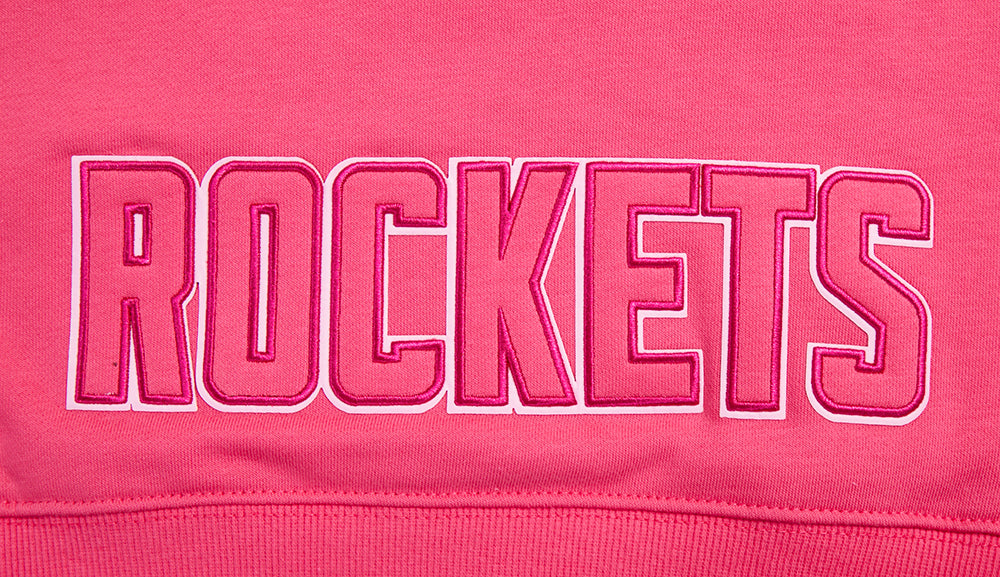 NBA HOUSTON ROCKETS CHANDAIL À CAPUCHON TRIPLE ROSE COURT EN MOLLETON POUR FEMME (VIOLET BETTERAVE)