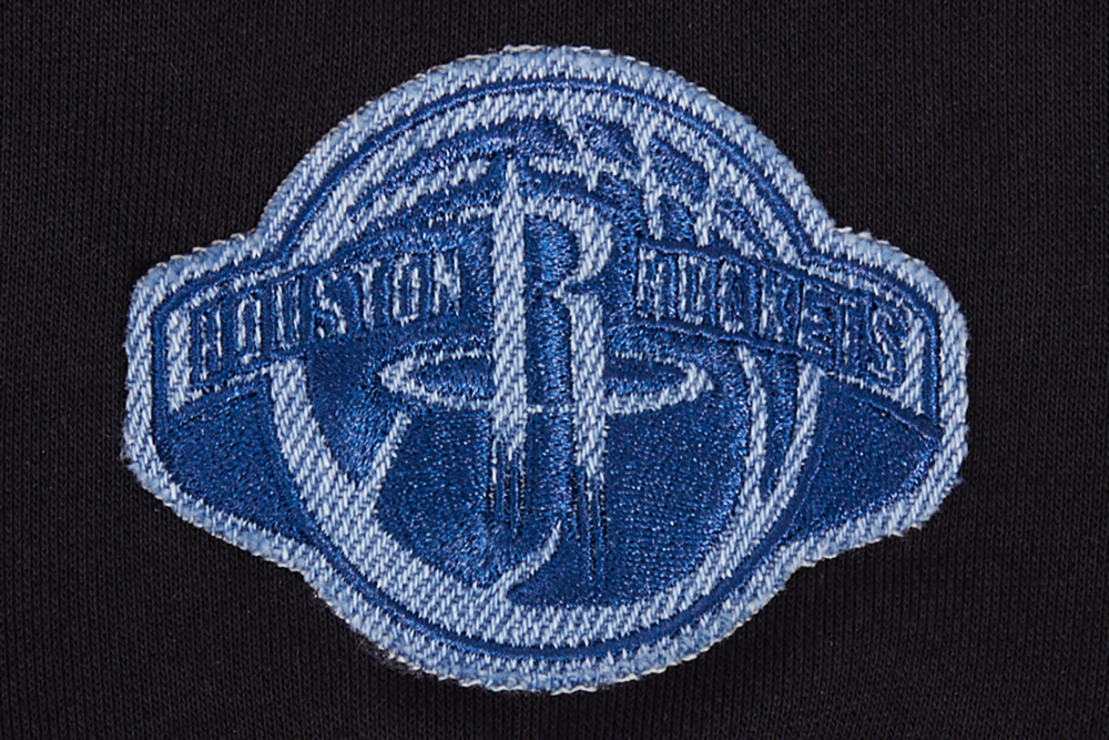 NBA HOUSTON ROCKETS VARSITY BLUES WOMEN'S CREWNECK (BLACK)