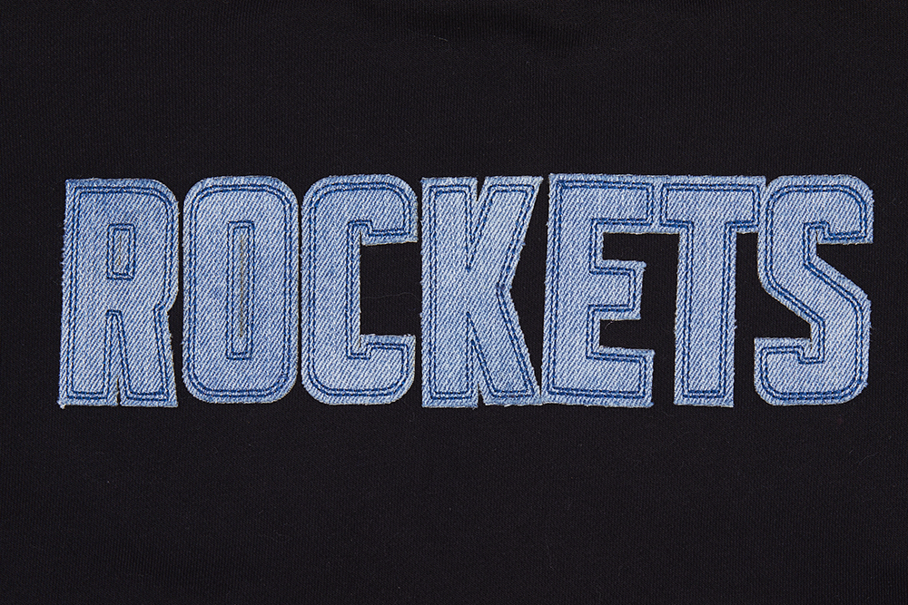 NBA HOUSTON ROCKETS VARSITY BLUES WOMEN'S CREWNECK (BLACK)