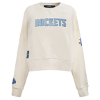 NBA HOUSTON ROCKETS VARSITY BLUES WOMEN'S CREWNECK (LINEN)