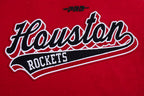 NBA HOUSTON ROCKETS SCRIPT TAIL BLOUSON COLLÉGIAL EN LAINE POUR FEMME (ROUGE/NOIR)