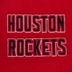 NBA HOUSTON ROCKETS RETRO CLASSIC BLOUSON COLLÉGIAL EN LAINE À BORDS CÔTELÉS POUR FEMME (ROUGE/NOIR)