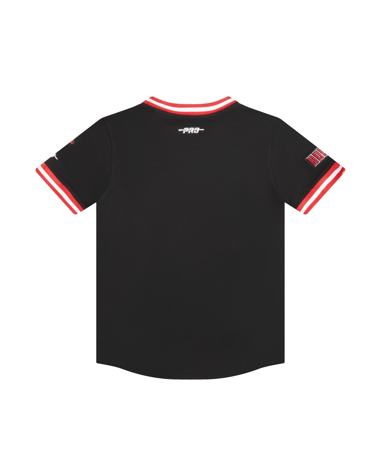 NBA HOUSTON ROCKETS CLASSIC LITTLE BOYS SHORT SLEEVE STRIPED RIB TEE (BLACK/RED)