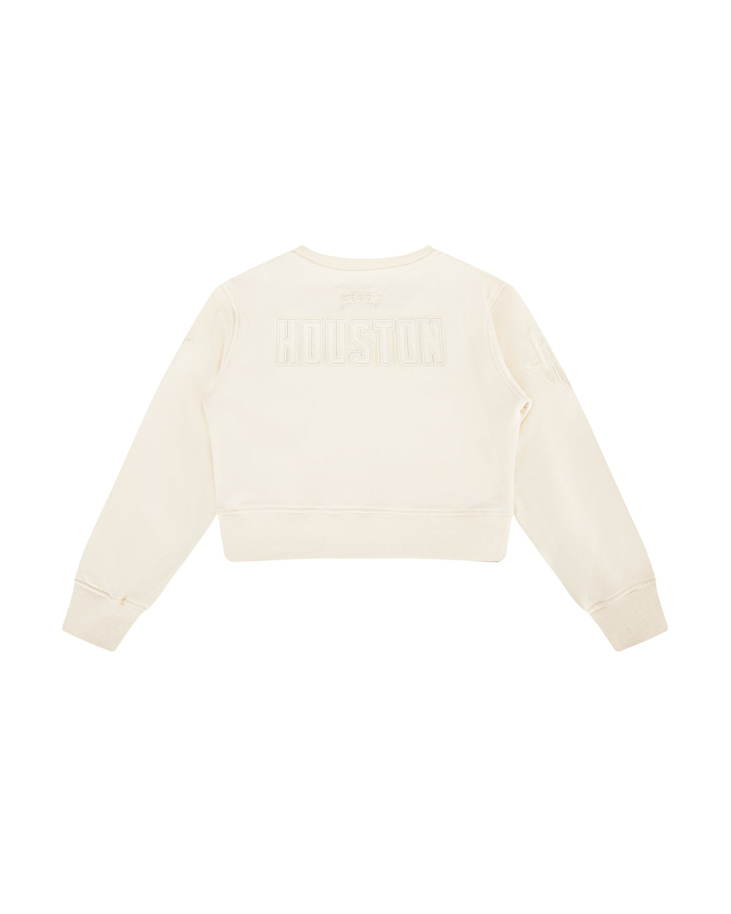 NBA HOUSTON ROCKETS NEUTRAL LITTLE GIRLS FLEECE CREWNECK (EGGSHELL)