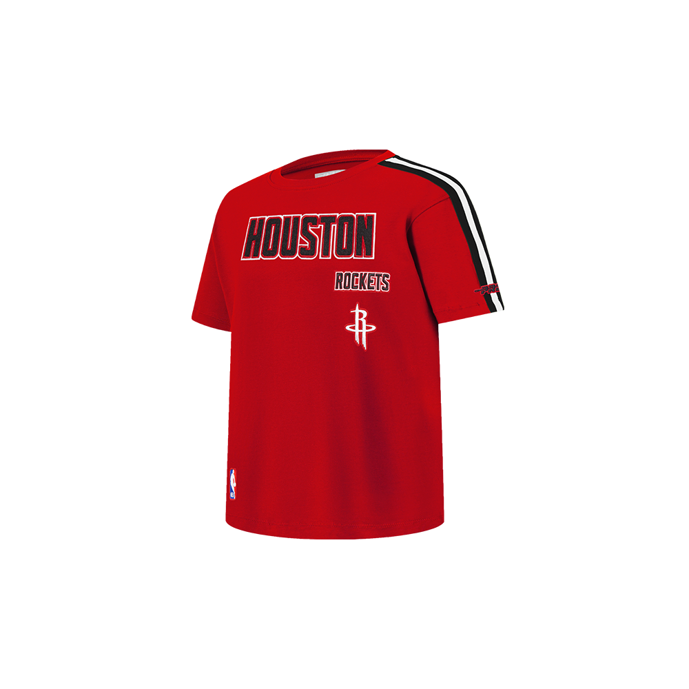 NBA HOUSTON ROCKETS RETRO CLASSIC TODDLER BOYS SHORT SLEEVE TAPING TEE (RED/BLACK)