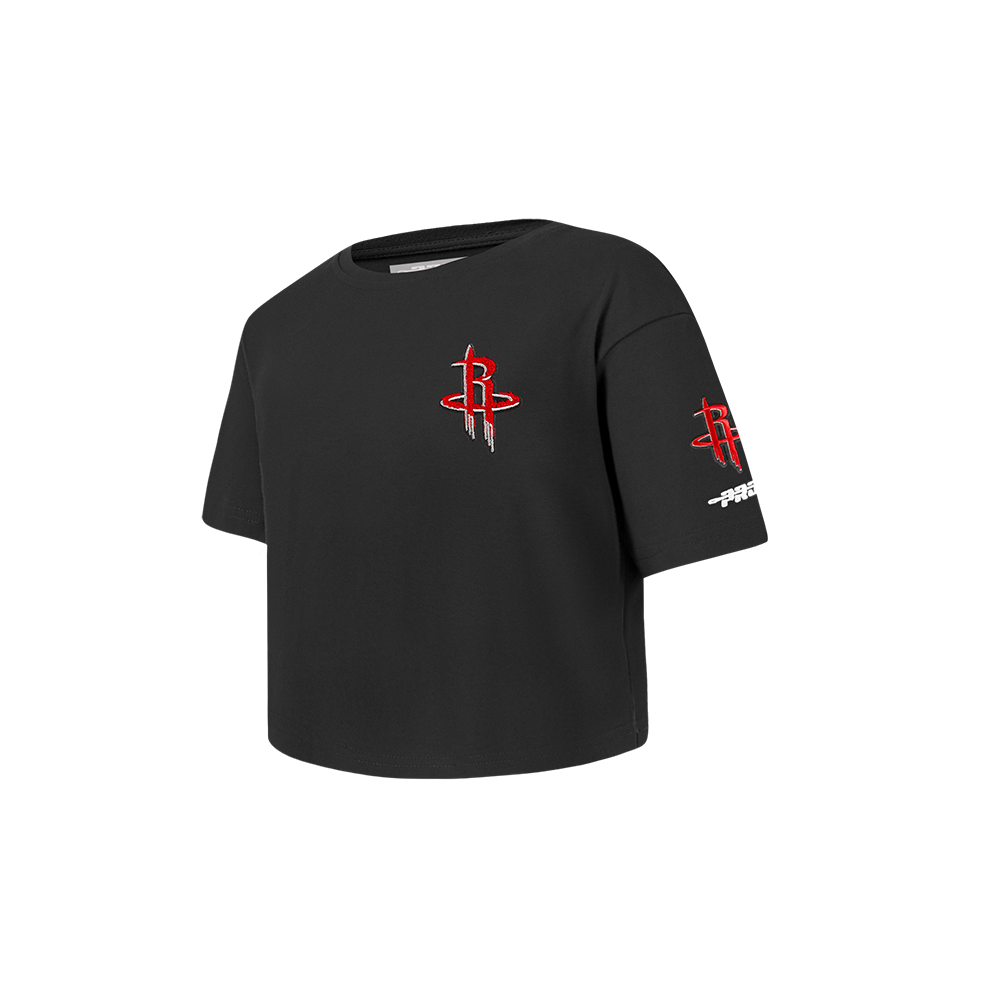NBA HOUSTON ROCKETS CLASSIC TODDLER GIRLS SHORT SLEEVE BOXY TEE (BLACK)