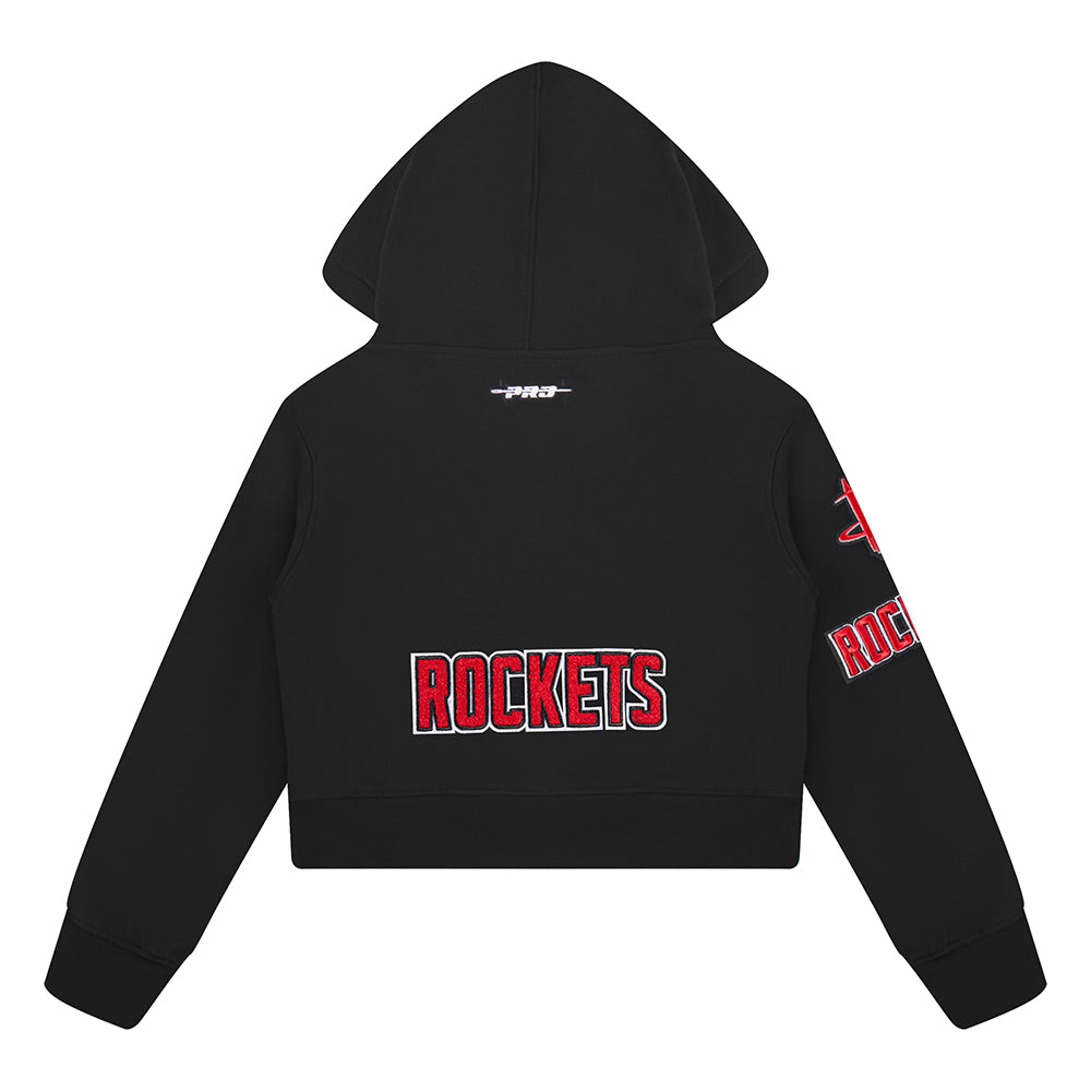 NBA HOUSTON ROCKETS CLASSIC TODDLER GIRLS FLEECE FULL ZIP HOODIE  (BLACK)