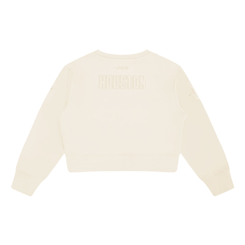 NBA HOUSTON ROCKETS NEUTRAL TODDLER GIRLS  FLEECE CREWNECK (EGGSHELL)