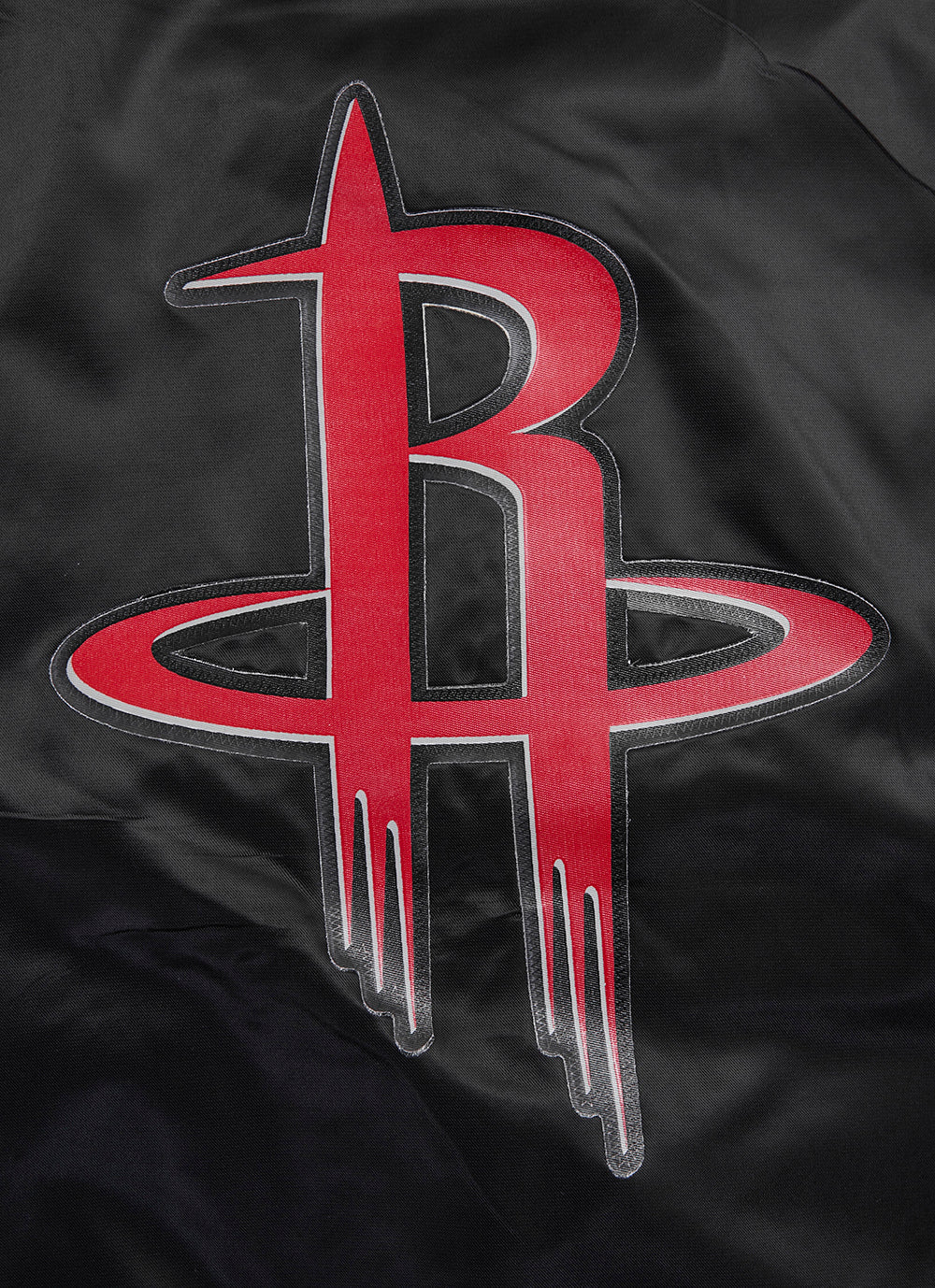 NBA HOUSTON ROCKETS CLASSIC WOMEN'S SATIN JACKET (BLACK)