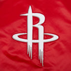 NBA HOUSTON ROCKETS RETRO CLASSIC WOMEN'S RIB SATIN JACKET (RED/BLACK)