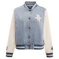 NBA HOUSTON ROCKETS VARSITY BLUES WOMEN'S DENIM VARSITY WOMEN'S JACKET (DENIM/LINEN)