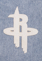 NBA HOUSTON ROCKETS VARSITY BLUES WOMEN'S DENIM VARSITY WOMEN'S JACKET (DENIM/LINEN)
