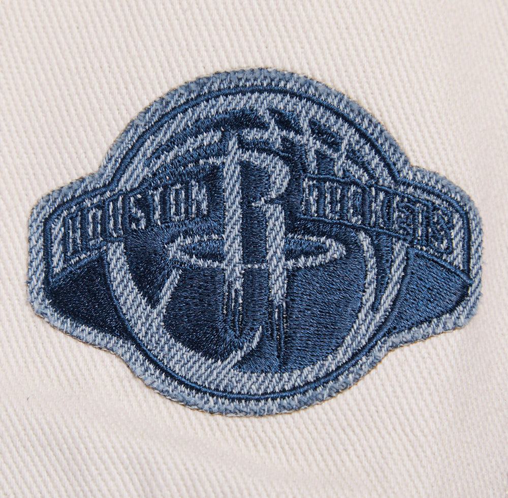 NBA HOUSTON ROCKETS VARSITY BLUES WOMEN'S DENIM VARSITY WOMEN'S JACKET (DENIM/LINEN)