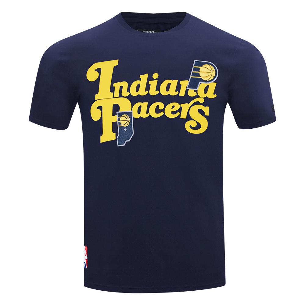 NBA INDIANA PACERS SOUVENIR T-SHIRT EN JERSEY SIMPLE POUR HOMME (MARINE MINUIT)