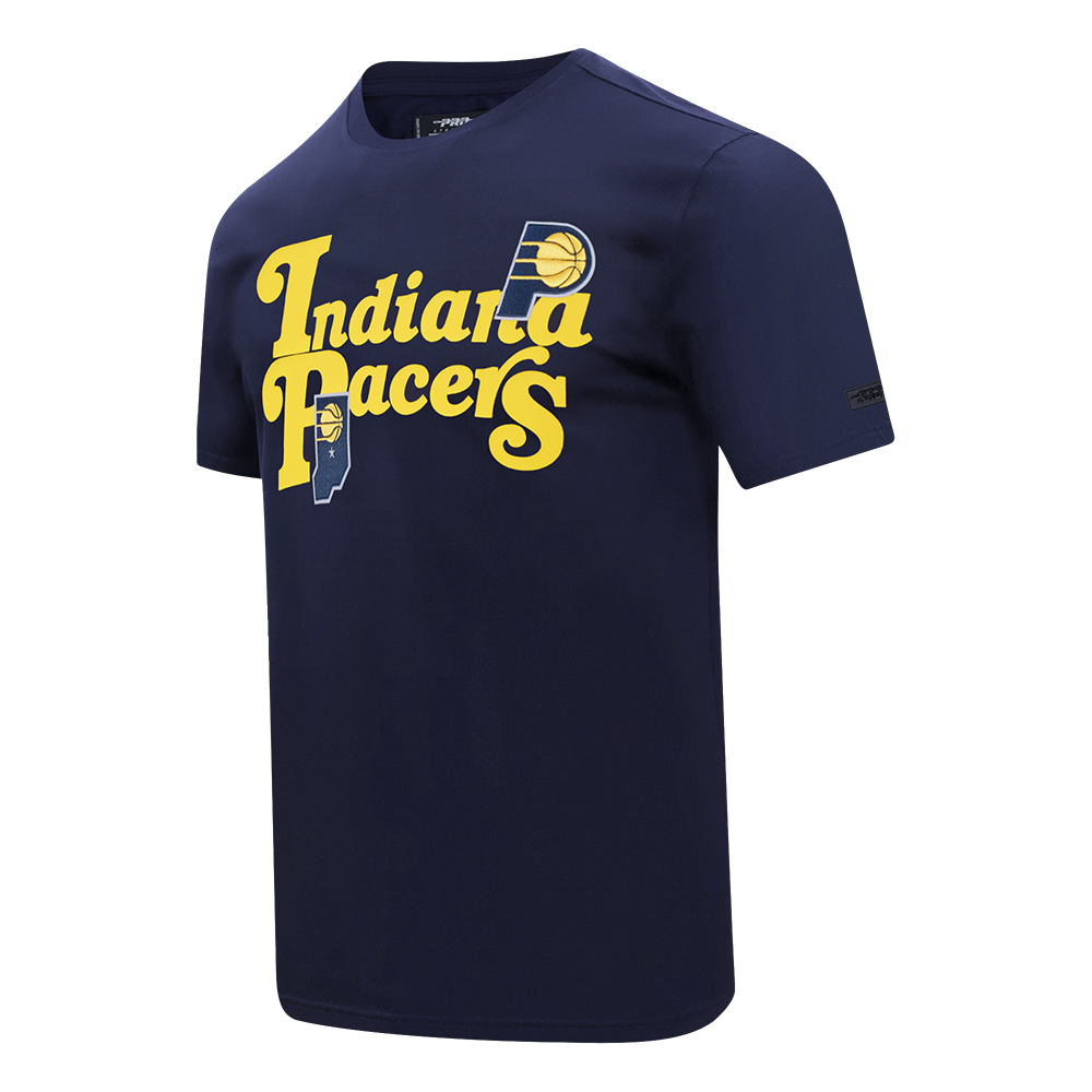 NBA INDIANA PACERS SOUVENIR T-SHIRT EN JERSEY SIMPLE POUR HOMME (MARINE MINUIT)