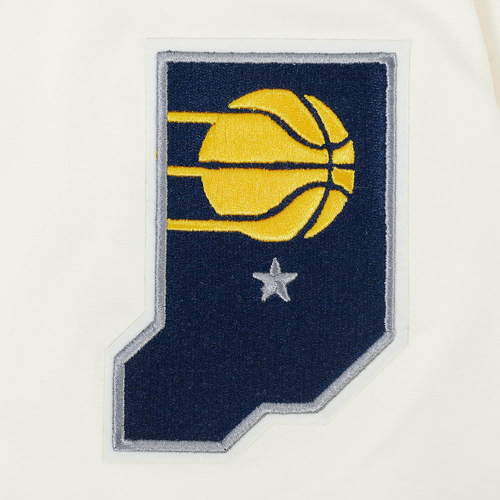 NBA INDIANA PACERS MODERN ORIGINALS MEN'S RINGER TEE (EGGSHELL/ MIDNIGHT NAVY)